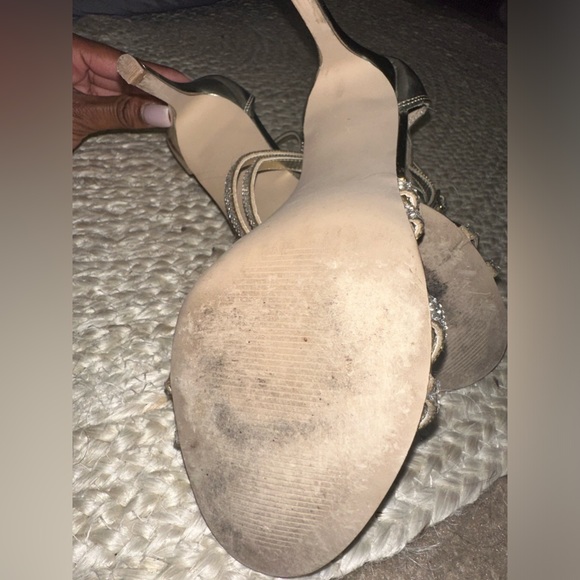 Gold Sparkly Steve Madden Heels - Picture 5 of 5